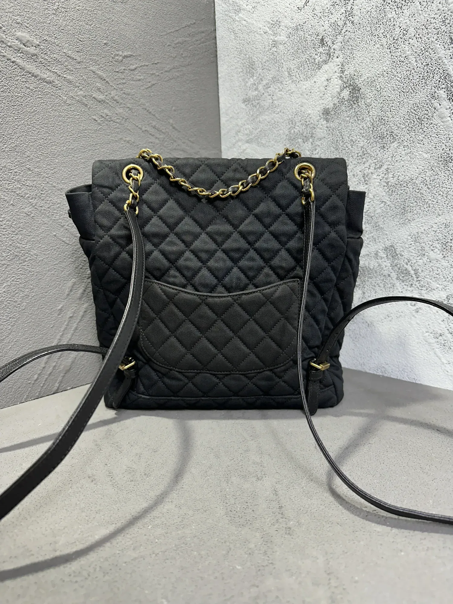 가방-샤넬- 염색-샤넬 어반 스피릿 데님 백팩 수선 후